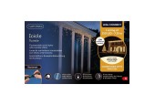 Icicle lumineux connectable à LEDs Lumineo blanc chaud 735cm - 250L (Cordon blanc). Y compris le cordon de démarrage (câble vert