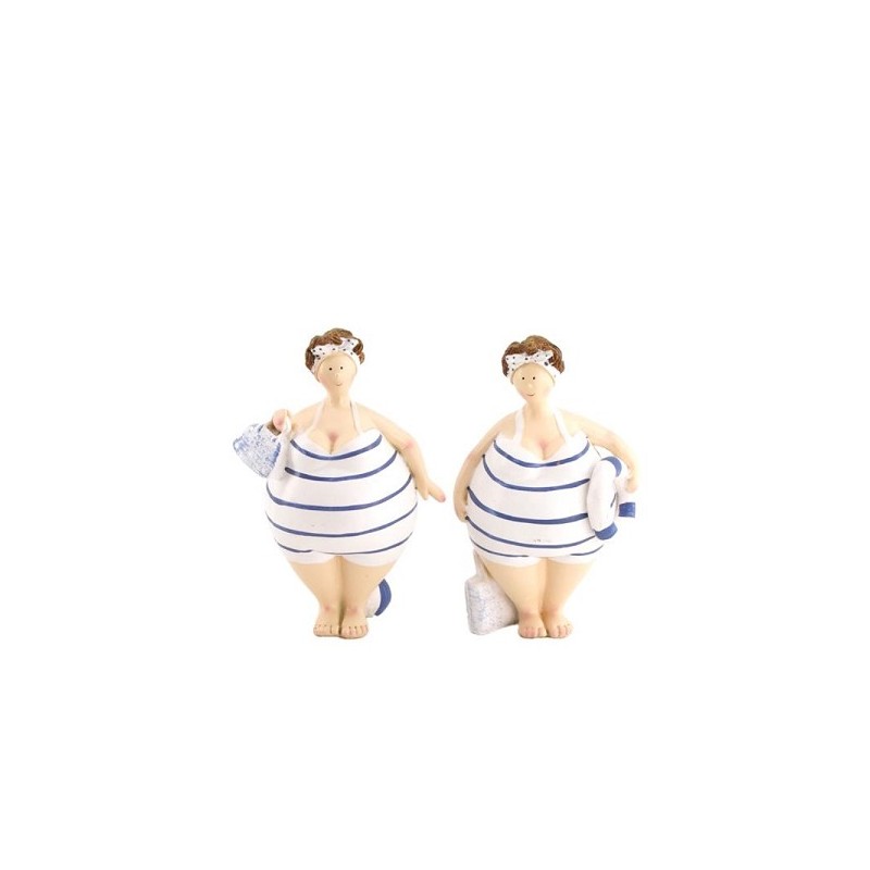 Dijk Natural Collections Deco Beeld  polyresin 9.5x7.5x16cm blauw