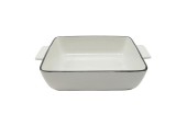 Ovenschaal met zwarte rand 20x16,5x4cm