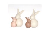 Déco lapins Duet 9x5,5xh8cm céramique
