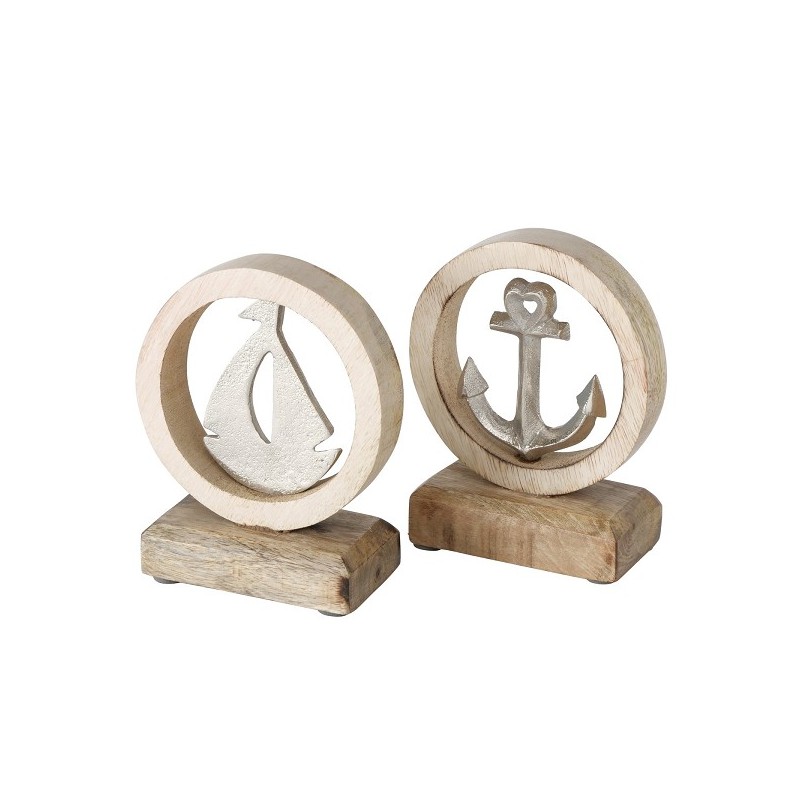 Boltze Home Objet déco Hellen 11x5xh16cm voilier ou ancre