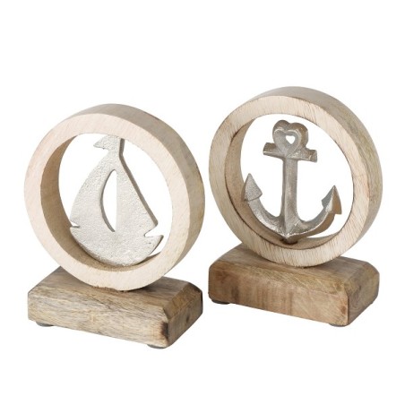 Boltze Home Objet déco Hellen 11x5xh16cm voilier ou ancre