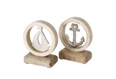 Boltze Home Objet déco Hellen 11x5xh16cm voilier ou ancre