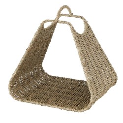Boltze Home Panier à magazines Beris jonc de mer 34x29x33cm