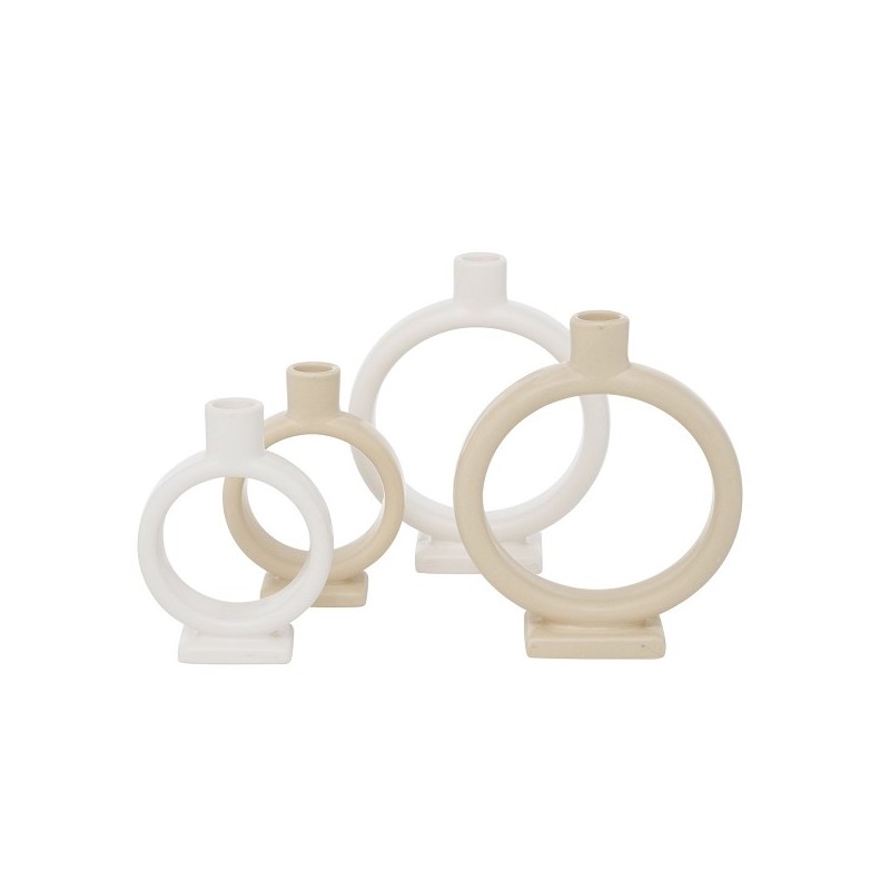 Boltze Home Kandelaar Valongo 2-delige set 11xh14/16xh19cm naturel