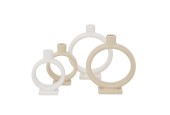 Boltze Home Kandelaar Valongo 2-delige set 11xh14/16xh19cm naturel