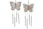 Boltze Home Carillon à vent papillon Herta 17xh42cm