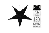 Kerstster  papier met LED 45cm zwart