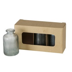 Boltze Home Vase Merula ensemble 3 pièces Ø6xh10cm vert