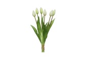 Decoris Tulp op steel pvc creme 10x10xH40cm