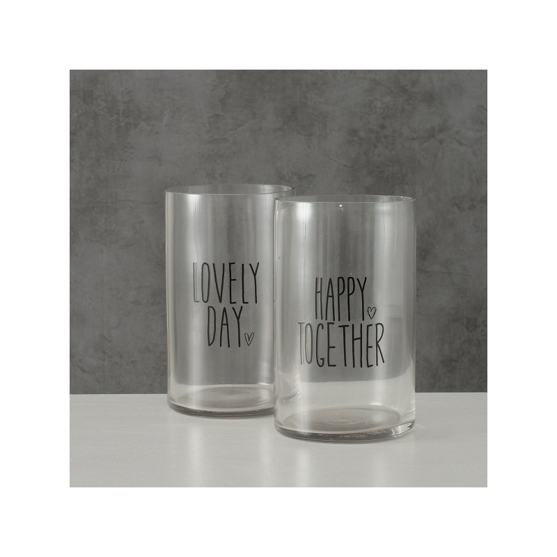 Boltze Home Vaas Stappo glas Ø12xh20cm helder