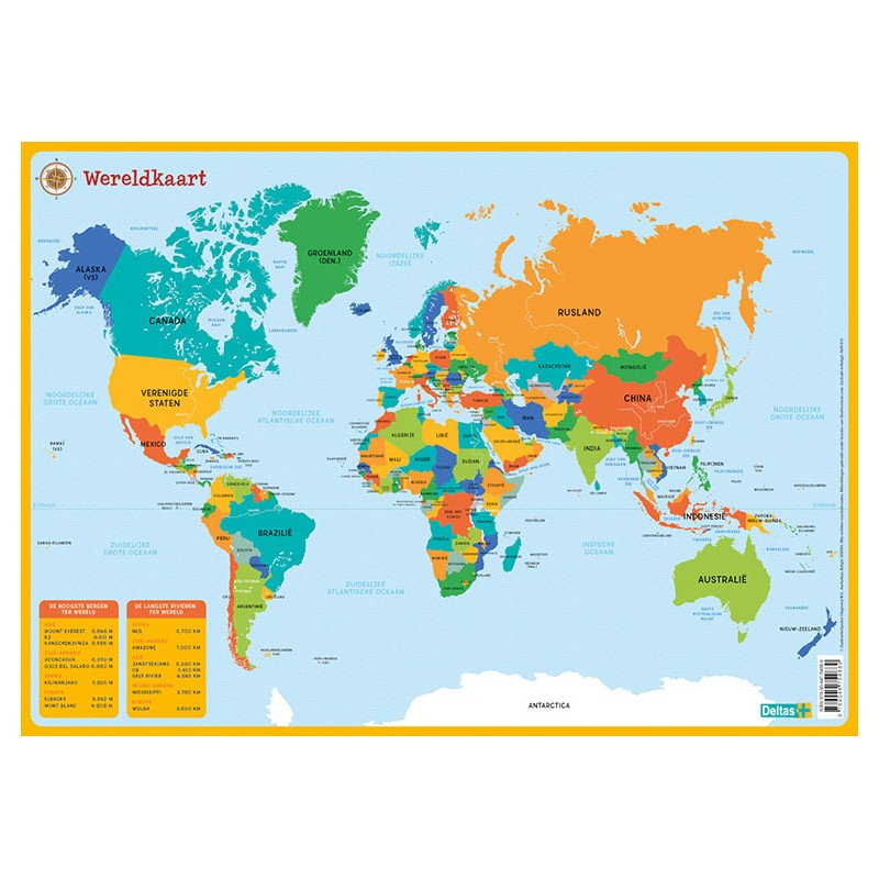 Montagnes russes éducatives Deltas - La carte du monde