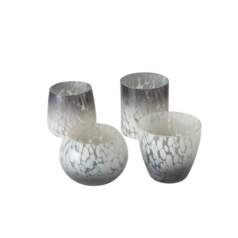 Boltze Home Windlicht Rolyo gelakt glas Ø10xh9cm