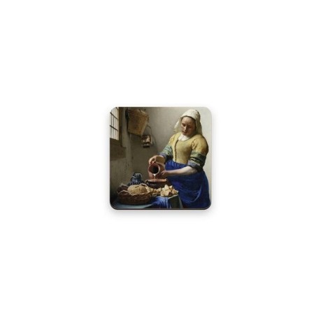 Onderzetter Vermeer Het Melkmeisje 9,5x9,5cm