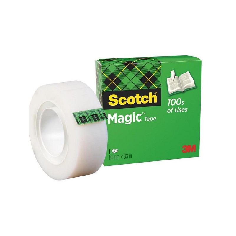 Scotch magic plakband onzichtbaar 19mmx33m