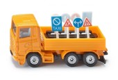 Siku 1322 Vrachtwagen met verkeersborden 7,7cm oranje