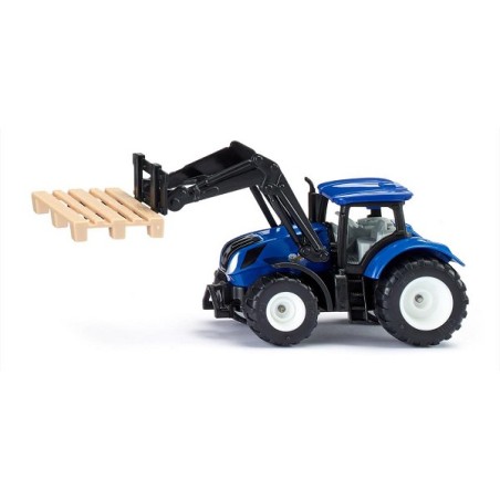 Tracteur Siku 1544 New Holland avec chargeur frontal et palette