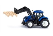 Tracteur Siku 1544 New Holland avec chargeur frontal et palette