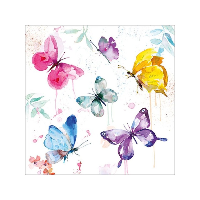 Ambiente Serviettes Collection Papillon 33cm 20 pièces