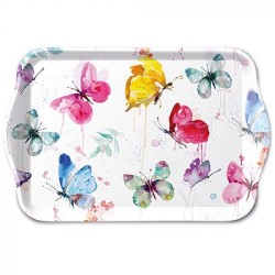 Plateau Ambiente Mélamine Collection Papillon 13x21cm