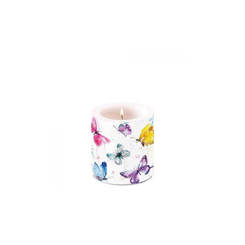 Ambiente Kaars klein Butterfly Collection Ø7,5xh8cm Paraffine