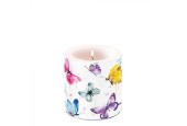 Bougie Ambiente petite Collection Papillon Ø7,5xh8cm Paraffine