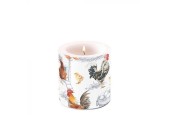 Bougie d'ambiance petite ferme de poulets Ø7,5xh8cm Paraffine