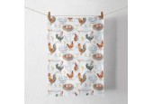Ambiente Torchon de Cuisine Ferme de Poulets 50x70cm 100% Coton