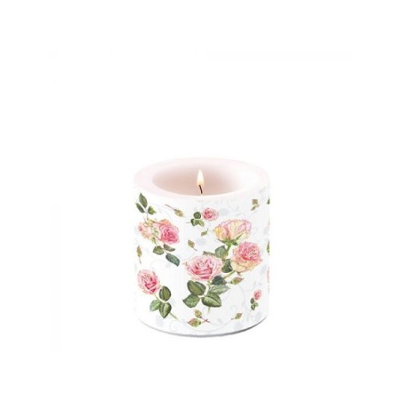 Bougie Ambiente petite Rosie Blanc Ø7,5xh9cm Paraffine