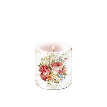 Bougie Ambiente petite Sara Crème Ø7,5xh8cm Paraffine