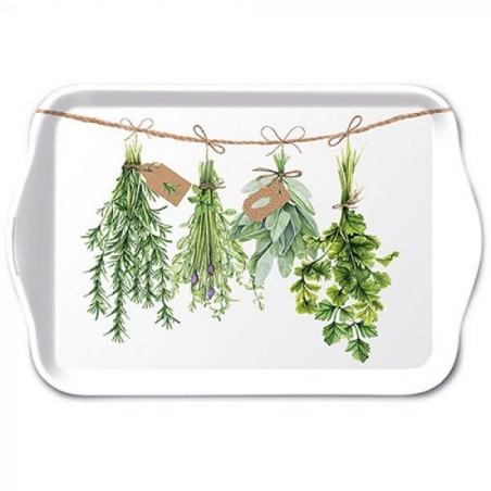 Plateau Ambiente Mélamine Herbes Fraîches 13x21cm