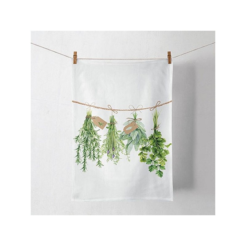 Ambiente Keukendoek Fresh Herbs 50x70cm 100% Katoen