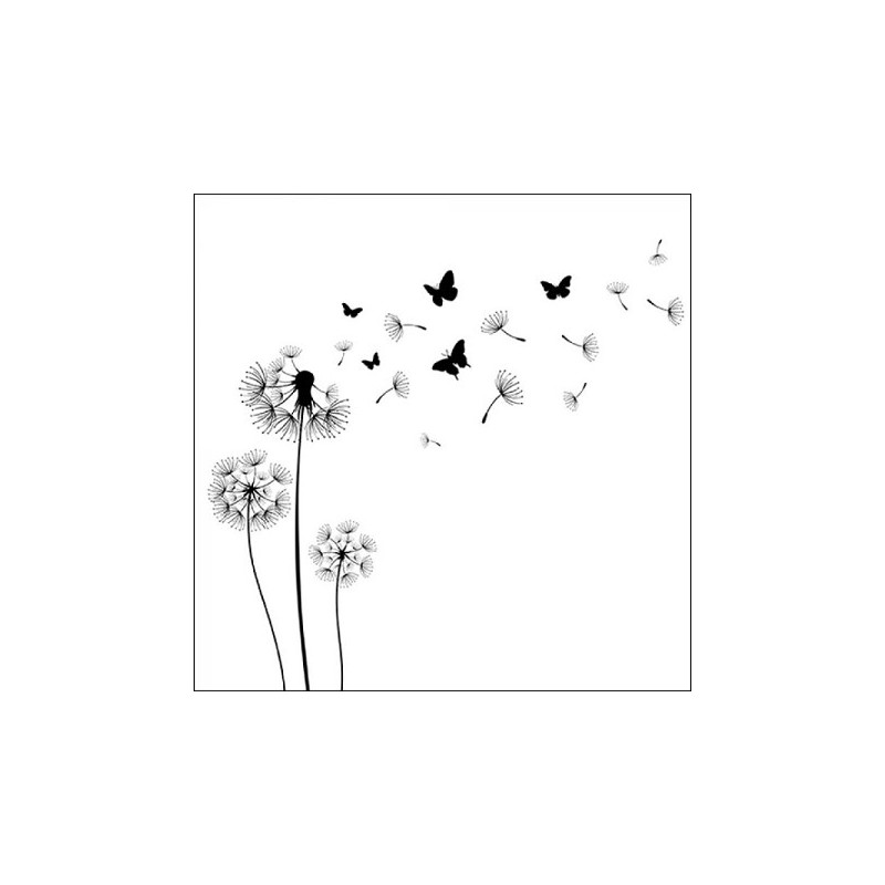 Ambiente Serviettes Blowing Away Noir 25cm 20 pcs