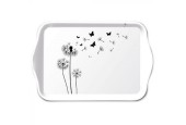 Ambiente Dienblad Melamine Blowing Away Black 13x21cm zwart wit
