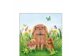 Ambiente Serviettes Lapin Famille 25cm 20 pcs