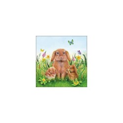 Ambiente Serviettes Lapin Famille 33cm 20 pièces