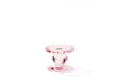 Ambiente Bougeoir verre Rose Ø9xh7cm