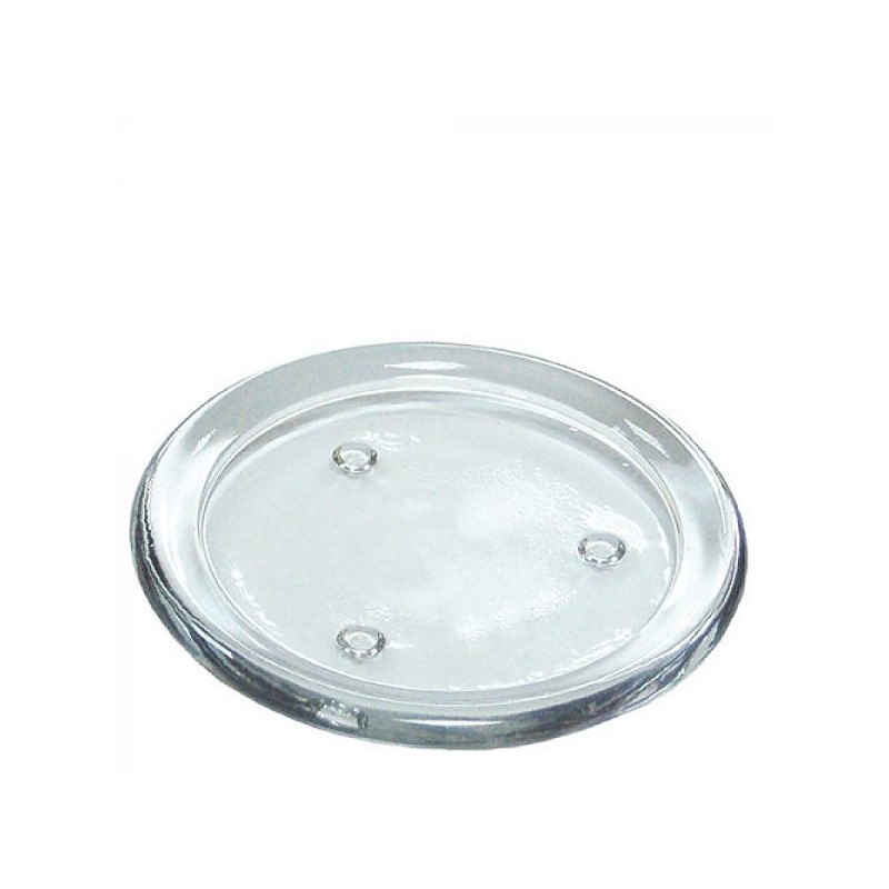 Ambiente Kaarshouder glas groot Ø14xh1,5cm