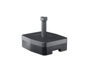 Pied de parasol rectangle 30kg remplissable avec rouleau anthracite