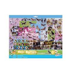 Grafix Mega Sticker set chevaux 500 pièces 30x35cm