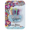 Grafix 4 Stylos Gel Glitter Tattoo + pochoir
