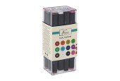 Nassau Marker Pens double pointe 12 pièces en tube transparent