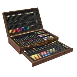 Nassau Fine Art boîte à dessin bois 112 pièces 25,5x39,2x9cm