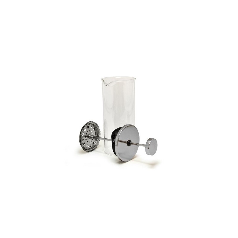 Verre mousseur à lait 500ml avec couvercle argenté Ø6cm