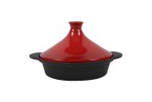 Tajine stoofpot gietijzer Ø25x5,5cm rood