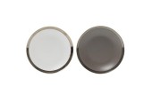 Assiette petit-déjeuner Venice Ø19m boîte de 6 pièces gris/blanc