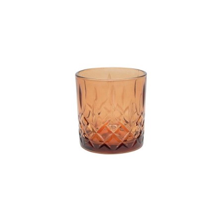 Verre à whisky/verre à boire 345ml ambre Ø8,1xh8,3cm boîte de 6 pièces (peut également servir de photophore)
