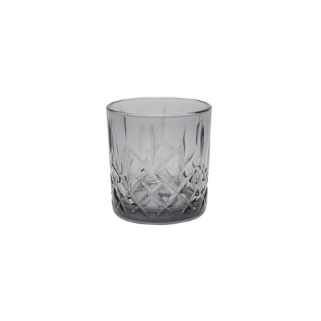 Verre à whisky/verre à boire 345ml anthracite Ø8,1xh8,3cm boîte de 6 pièces (peut également servir de photophore)