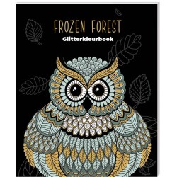 Livre de coloriage à paillettes - Ultimate Black Edition - Forêt Gelée