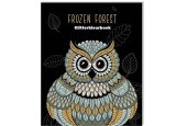 Livre de coloriage à paillettes - Ultimate Black Edition - Forêt Gelée